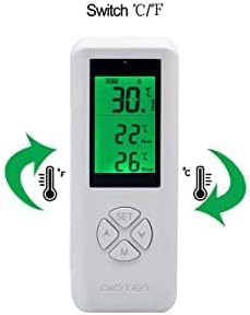 15A Wireless Temperature Controller, Digital Plug-in Thermostat Outlet with Remote Control, Support Heating & Cooling for A/C, Fans, and Heaters White