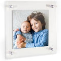 ArtToFrames 26x26 Inch Double Panel Floating Acrylic Picture Frame (Full Frame is 30x30) comes with Chrome Standoff Hardware, Made in the USA, 1 Pack
