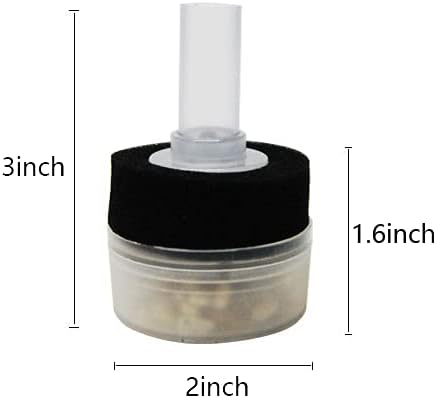 ALEGI 4pcs Small Aquarium Bio Sponge Filter with Suction Cups, Check Valves for 5 Gal, 10 Gal, 20 Gal Breeding Fry Betta Shrimp Fish Tank (Up to 5 Gallon 4 Pcs)