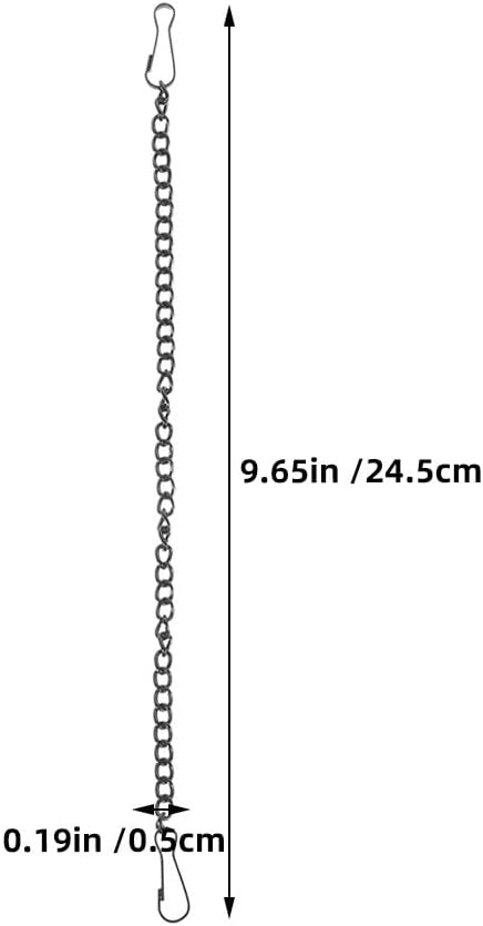 Ciieeo 6pcs Black Hanging Chains with Hooks Metal Chain for Office Signs and Posters Stainless Steel Decorative Hanging Kit for Ceiling Fans and Light Fixtures