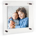 ArtToFrames 20x20 Inch Double Panel Floating Acrylic Picture Frame (Full Frame is 24x24) comes with Black Standoff Hardware, Made in the USA, 1 Pack