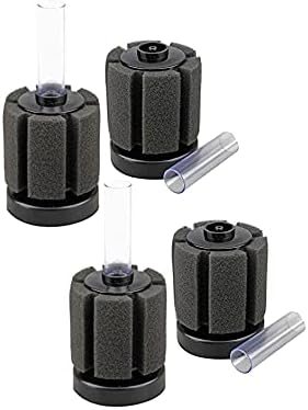 CNZ XY-180 Aquarium Air Driven Biochemical Bio Sponge Filter Up to 10 Gallon, 4-Pack