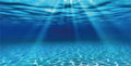 Natural Undersea Aquarium Background, Underwater Ocean Sunlight Fish Tank Background 48X18IN with 8 EVA Double-Sided Tape