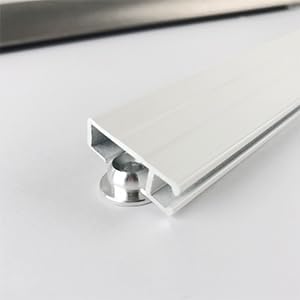 Picture Hanging System Click Rail Kits,in one Set Included Two of White Rails 59", Four of Steel Cables, six of Hooks, Four of end caps, and Installation Hardware
