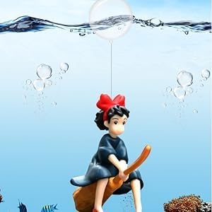 Pssopp 3Pcs Aquarium Ornament, Cute Little Witch Floating Aquarium Decorations Floating Fish Ornament Funny Device Lifelike Landscaping for Aquarium Accessories