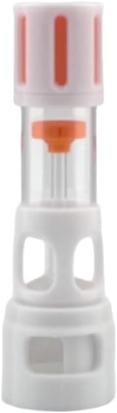 Fish Tank Silencer, H-Shaped Anti-Overflow Filter, Plastic Brush Spiral Filter, Fish Tank Accessory(Orange,32mm)