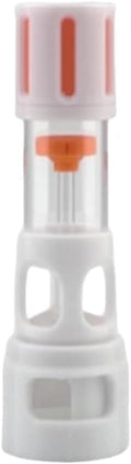 Fish Tank Silencer, H-Shaped Anti-Overflow Filter, Plastic Brush Spiral Filter, Fish Tank Accessory(Orange,32mm)