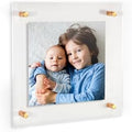 ArtToFrames 16x16 Inch Double Panel Floating Acrylic Picture Frame (Full Frame is 20x20) comes with Gold Standoff Hardware, Made in the USA, 1 Pack
