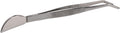 TOPINCN Bonsai Tweezers, Stainless Steel Long Plant Tweezers with Moon Spatula Head, Home Garden Potted Loosening Soil Plan Grass (Bent)