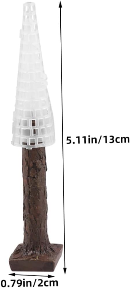 POPETPOP 2pcs Aquarium Moss Trees Betta Fish Tank Accessories Christmas Tree Simulation Plant Trunk Ornament Fish Habitat Decoration for Tank Hide and Holiday Display