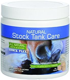 Natural Stock Tank Care Tablets - All Natural Stock Tank Cleaner Tablets Keep Stock Tanks Clean, Clear, and Healthy - 7 Month Supply - Safe for All Livestock and Wildlife