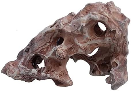 Large Fellas Rock Aquarium Decor Reptile or Fish Tank Decoration 14 Inches Long, Artificial Aquarium & Fish Tank Decoration Ornament, Fish, Reptile & Turtle Safe Polyresin