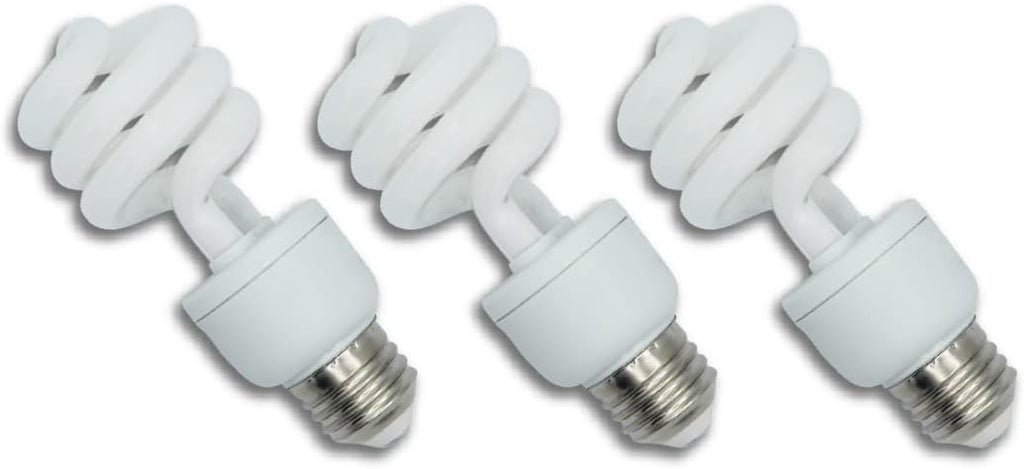 lumenivo 15 Watt UVB Reptile Light 5.0 15W Spiral Reptile Heat Terrarium Light Bulbs for Turtles, Gecko, Tortoise, Snake, Lizard, Chameleons, and Insects - 120V - 3 Pack