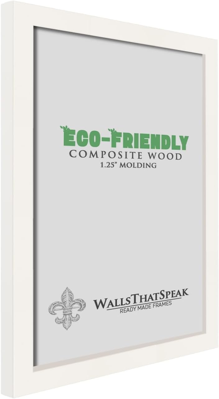 wallsthatspeak 8.5x11 White Picture Frame for Puzzles Posters Photos or Artwork