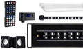 CURRENT USA 24-36" Inch Serene Aquarium Visual and Audio Aquatic Experience Kit with LED Aquarium Light, LED Background Light, Frosted Background Film & Speaker for Fish Tank (4025)