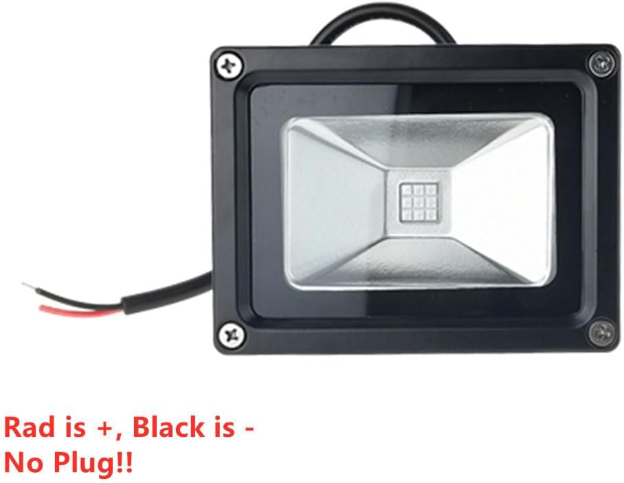 QUANS 10W 12V DC AC 24V DC UV Ultra Violet High Power LED Light for Curing Glue Blacklight Fishing Aquarium, 12V-24V Input Low Voltage Without Plug