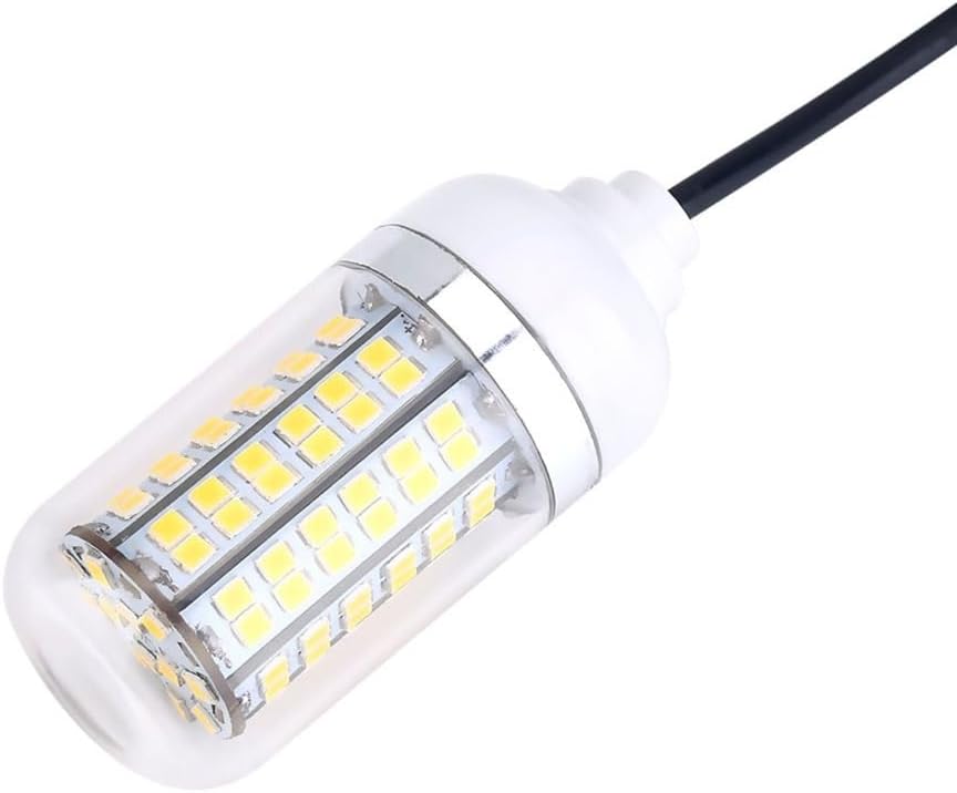 ‌12V 15W 108-LED Fishing Light IP68 Water Proof Submersible Underwater Lamp with 5M Cord for Night Fishing, Boats & Rafting
