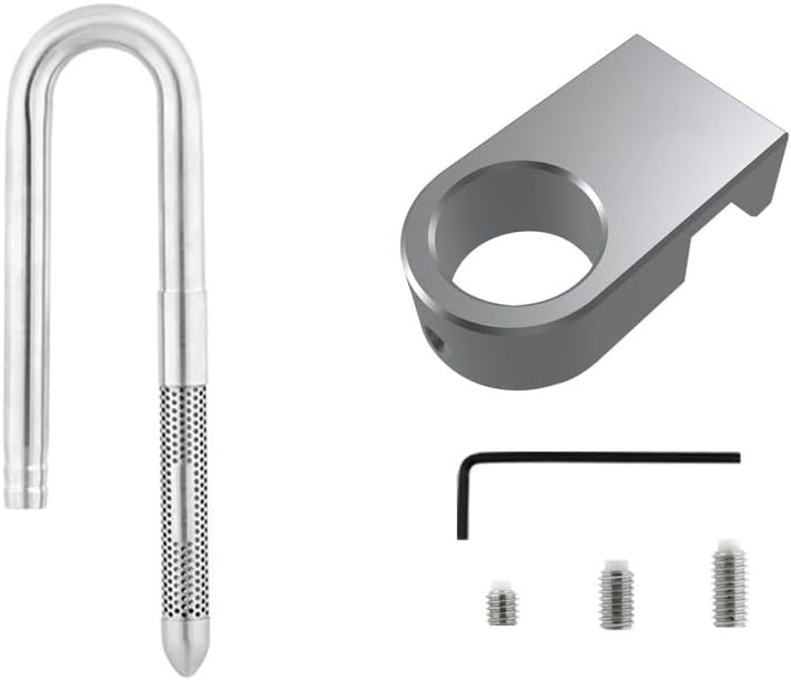DONGKER Aquarium Lily Pipe,Stainless Steel Surface Skimmer Strainer Tube 360° Rotation with Fixing Bracket for Aquarium Tank