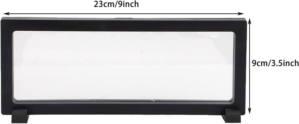 3D Floating Display Case, Black Coin Holder Display 6pcs, 3D Floating Display Case for Challenge Coins Jewelry Specimen, 9’’ × 3.5’’ × 0.75’’ 3D Floating Frame
