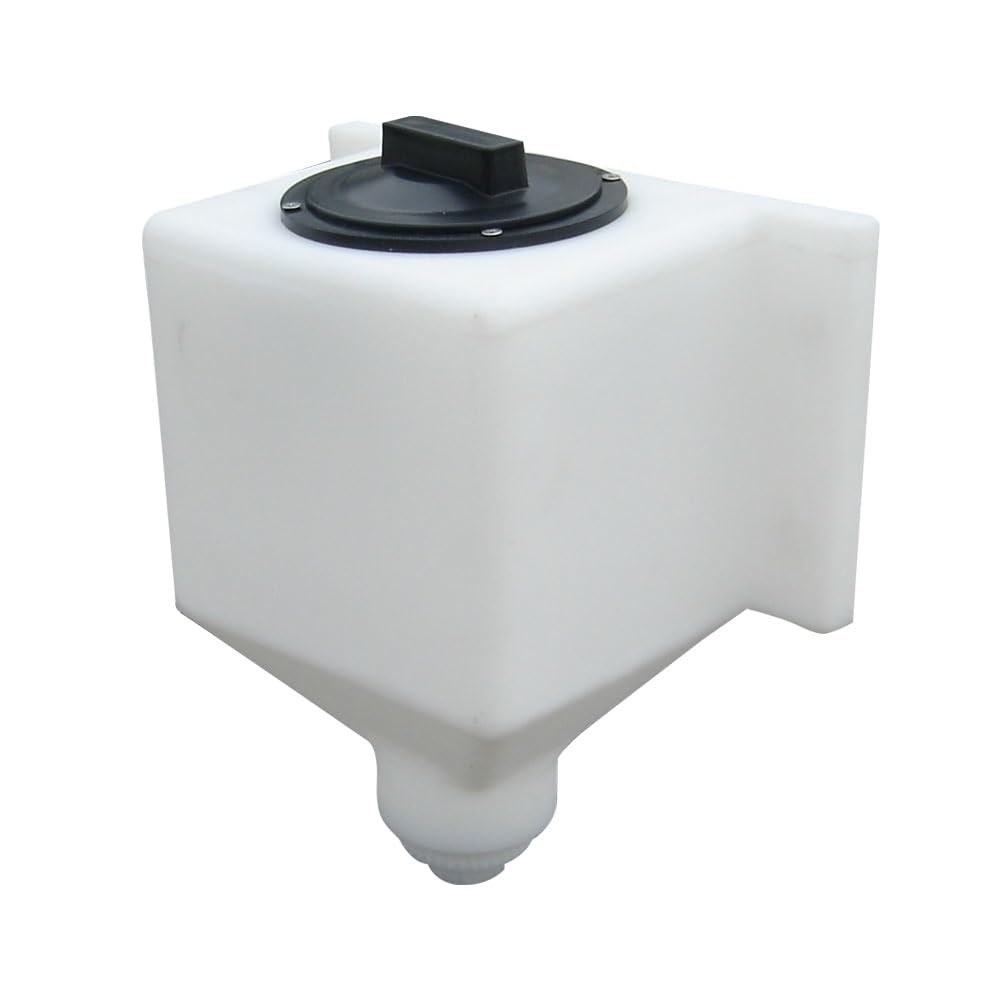 Dunmiers DCB2.5 2.5 Gallon Rectangular Cone Bottom Water Tank, Fluid, Liquid Storage Tank for Pressure Washing, Auto Detailing, Roof Cleaning, Window Washing, Agriculture, Farming, and More