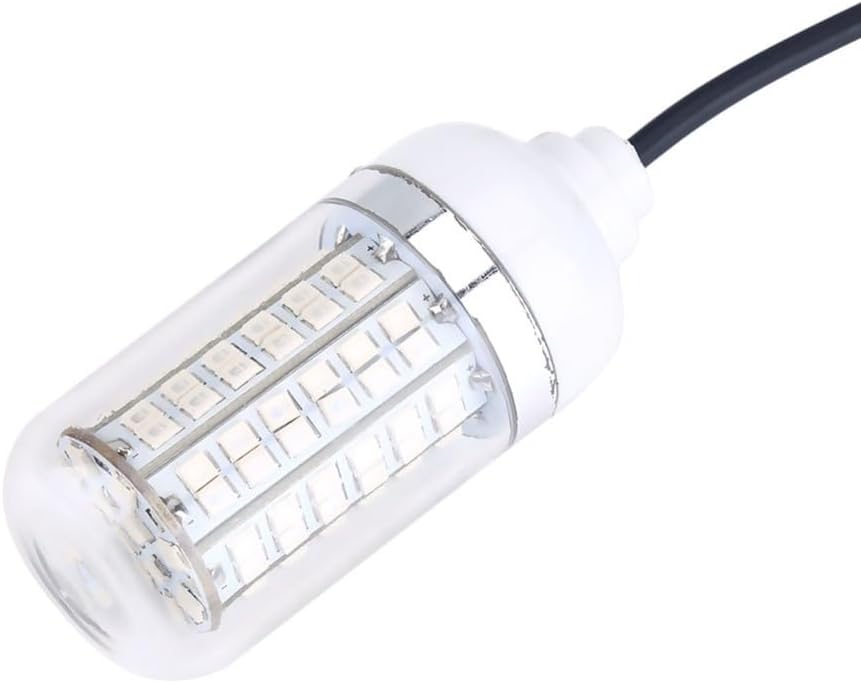‌12V 15W 108-LED Fishing Light IP68 Water Proof Submersible Underwater Lamp with 5M Cord for Night Fishing, Boats & Rafting