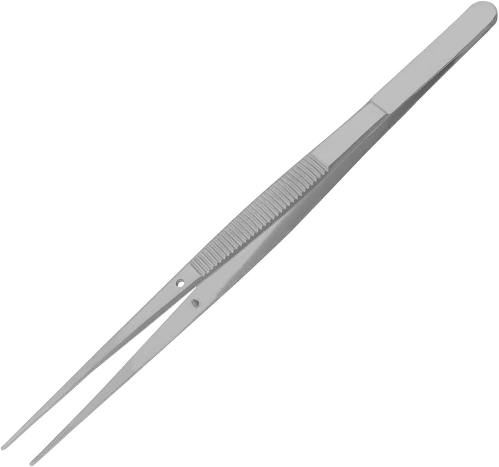 Fine Point - Micro Tweezers Forceps - Splinter Remover Pliers College Cotton Pliers Stainless Steel (Straight 6")