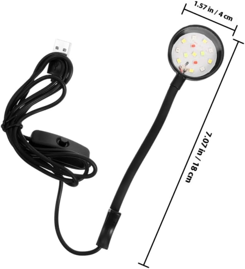 Gadpiparty 2pcs Compact Clip Aquarium LED Light Rotation Fish Tank Lamp and Household Aquarium Lighting USB-Powered Mini LED for Aquatic Plant and Freshwater Tanks