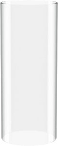 Borosilicate Glass, Clear Candle Holder, Glass Chimney for Candle Open Ended, Glass Hurricane Candle Holders Diameter 2.5", Height 6"