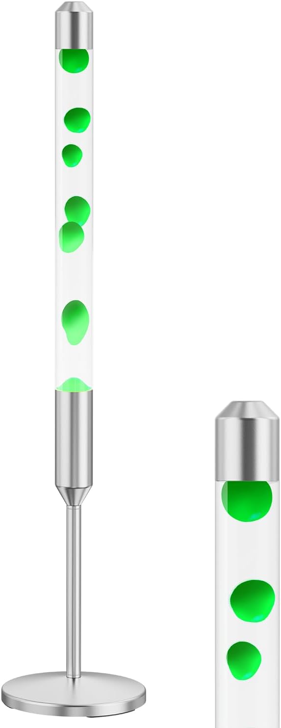 47.5-Inch Liquid Motion Lamp,Magma Lamp, Mood Relaxation Light，Suitable for Home Decoration,Office Decoration, Cafes,Bars,Etc (47.5IN (Silver))