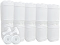 5-Gallon Stackable Water Storage Containers, 5 Gallon Tanks w/12 Lids + 2 Spigot, Easy Fill, Survial Supply Emergency Water Storage for Camping and Disaster Preparedness, RV, 50 Gallon (10 Tanks)