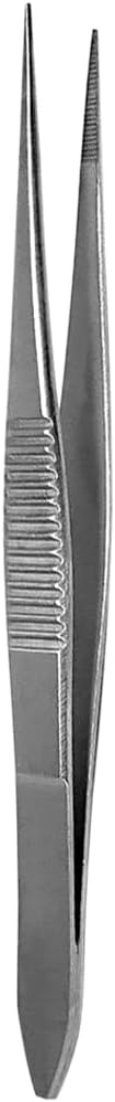 Splinter Forceps - Fine Point - Tweezers Stainless Steel Straight & Curved (Straight 3.50")