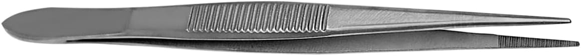 Splinter Forceps - Fine Point - Tweezers Stainless Steel Straight & Curved (Straight 4.50")