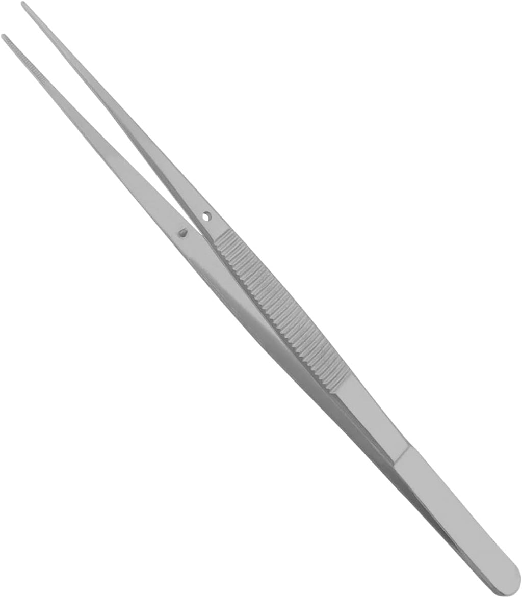 Fine Point - Micro Tweezers Forceps - Splinter Remover Pliers College Cotton Pliers Stainless Steel (Straight 6")