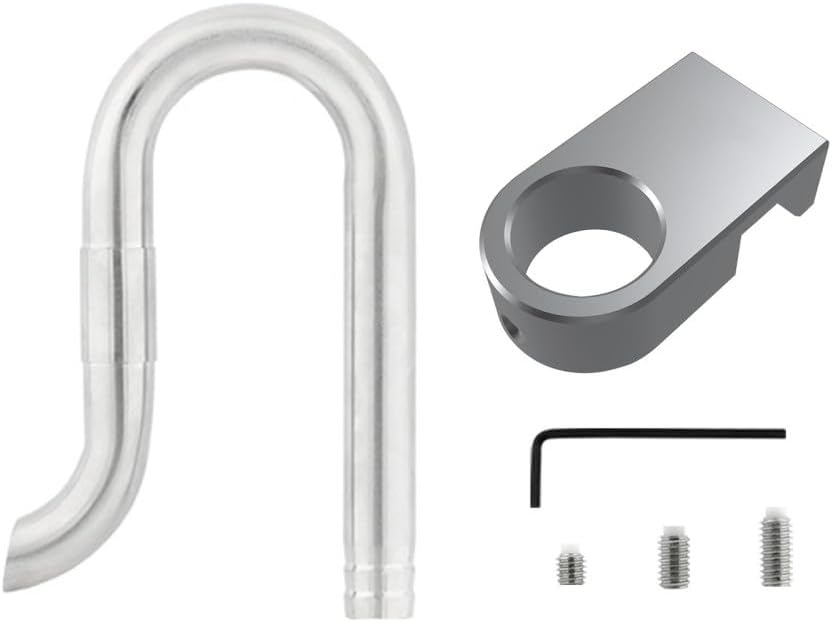 DONGKER Aquarium Lily Pipe,Stainless Steel Surface Skimmer Strainer Tube 360° Rotation with Fixing Bracket for Aquarium Tank