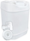 5-Gallon Stackable Water Storage Containers, 5 Gallons Tank w/2 Lids + 1 Spigot, Easy Fill, Survial Supply Emergency Water Storage for Camping and Disaster Preparedness, RV, 1 Tank, (5 Gallon)