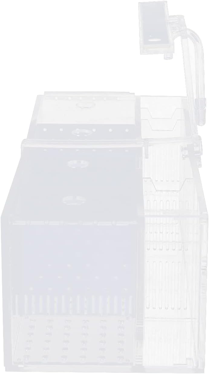 Acrylic Aquarium 4 Compartment Betta Fish Tank with LED Lights Pump Container Rectangular Fishes Tank Suitable for a Wide Variety of Tropical Fish, Clear and Transparent