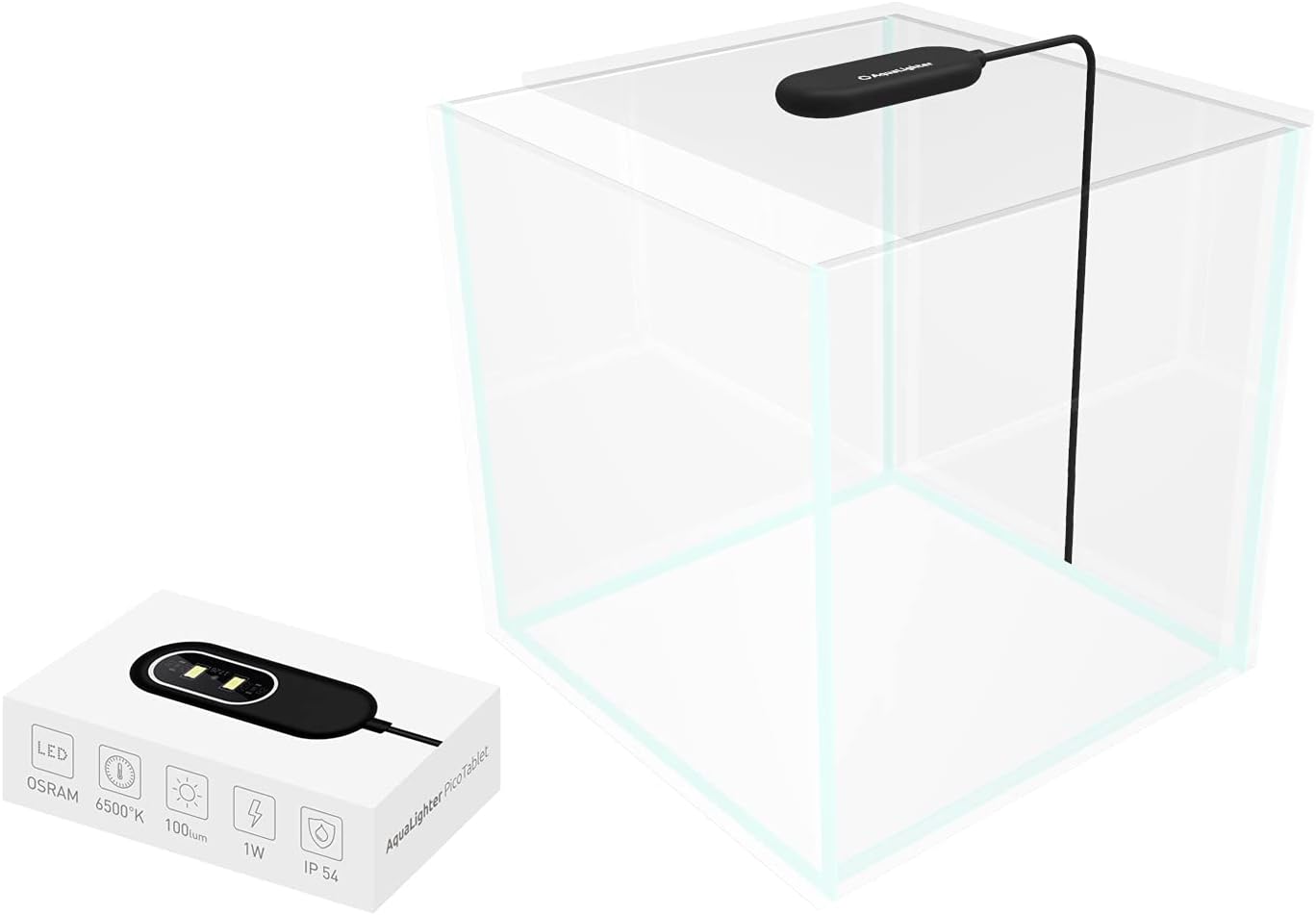 Led Aquarium Light - Innovate Flexible LED lamp Freshwater Aquarium - Fish Tank Light - Pico&Nano Soft Plus (for Aquariums up to 3 gal, Black)