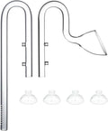 LINLAN 17mm Glass Lily Pipe, Inflow and Outflow, Fits 16/22mm (5/8" i.d.) Filter Hose for Aquarium Planted Tank