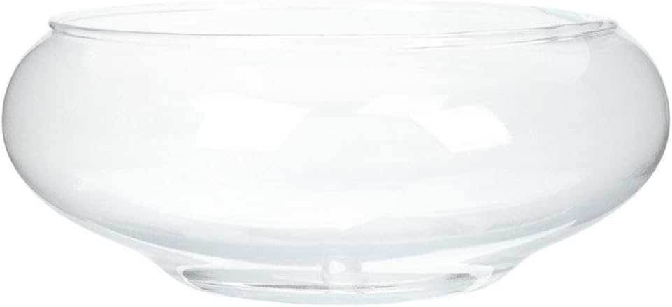 VOSAREA Glass Vase Bowl Glass Bubble Bowl Terrarium Succulent Planter Air Plants Hydroponic Display Floating Candles Clear Bubble Fish Aquatic Plant Pot Daffodil Pot (9.82X9.82X3.93in)