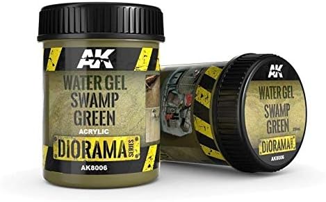 AK-Interactive Diorama Effects - Swamp Green Water Gel 250ml - Model Building Paints and Tools # AK8006