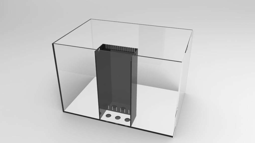 90 Gallon Starfire Aquariums with Center Overflow 36x24x24 H 12mm Starfire/Low Iron Glass