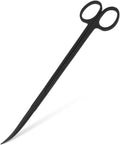 Mandala Crafts 10 Inches Black Stainless Steel Curved Aquarium Scissors for Trimming Aquatic Plants – Bent Aquascape Scissors for Fish Tanks, Hospital Tanks, Goldfish Bowls, and Terrariums