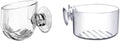 2Pcs Aquarium Plant Pot, Glass Fish Tank Planter with Suction Cups, Plants Holder Decoration Cup