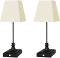 Rechargeable LED Table Lamps with Stepless Touch Control,Black Cordless Lamp for Living Room&Bedside&Patio&Shower,Small Desk Lamp(6000mAH Battery),2 Pack for Home Decor,Best Gifts for Family