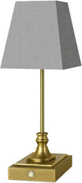 Rechargeable LED Table Lamps with Stepless Touch Control,Golden Cordless Lamp for Living Room&Bedside&Patio&Shower,Small Desk Lamp(6000mAH Battery),1 Pack for Home Decor,Best Gifts for Family