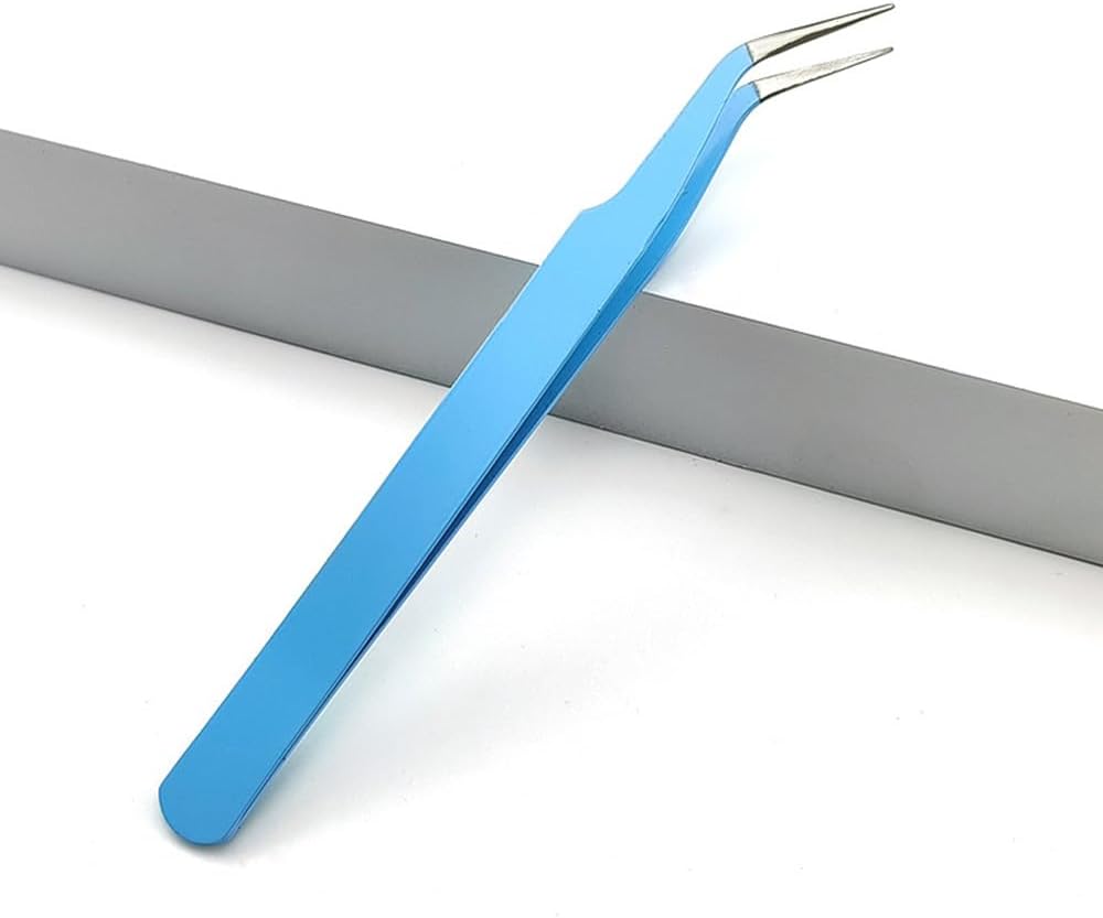 5 Pcs Stainless Steel Curved Craft Tweezers, Multipurpose Curved Tip Craft Tweezers for Intricate Projects, Scrapbooking, Cardmaking, Stickers, Dried Flowers, etc.