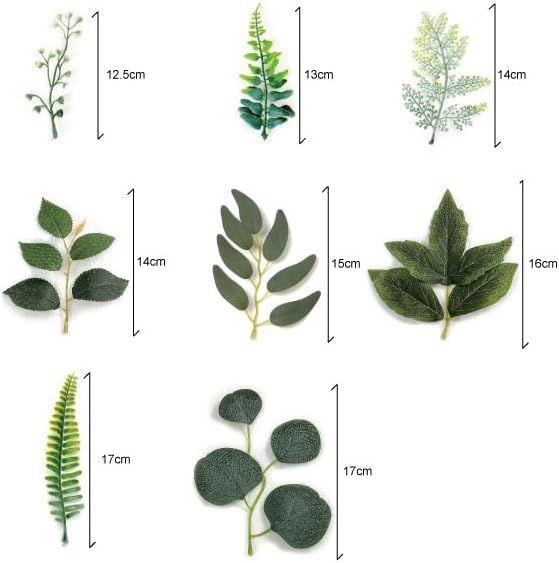 Greenery for Centerpieces, 48pcs with 8 Kinds of Fake Greenery Faux Greenery Stems, for Wedding Vase Bouquet Table Centerpieces and Spring Floral Arrangement Decor