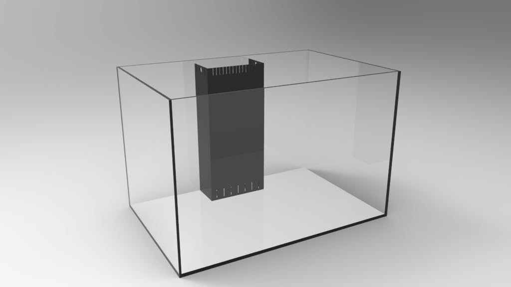 90 Gallon Starfire Aquariums with Center Overflow 36x24x24 H 12mm Starfire/Low Iron Glass