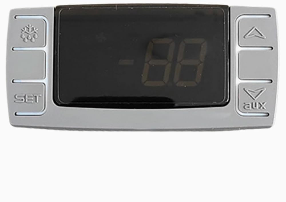 XR02CX-5DACBLS Digital Temperature Thermostat Controller,230V/50-60Hz Off Cycle Defrost with Probe for Refrigeration Fridge Freezers Coolers Cold Storage