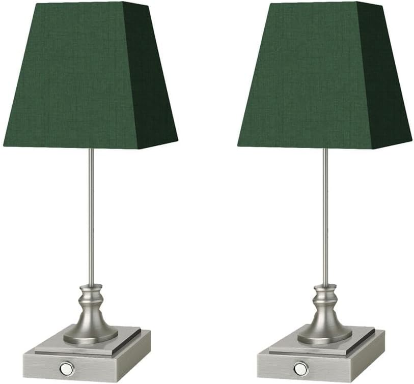 Rechargeable LED Table Lamps with Stepless Touch Control,Sliver Cordless Lamp for Living Room&Bedside&Patio&Shower,Small Desk Lamp(6000mAH Battery),2 Pack for Home Decor,Best Gifts for Family